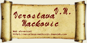 Veroslava Mačković vizit kartica
